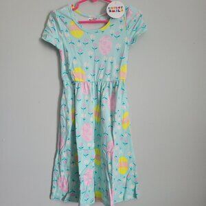 Dot Dot Smile Dress Baby Girl's 2T Toddler Blue Floral & Egg Maxi Twirl NWT